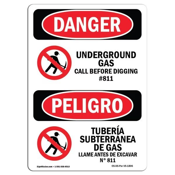 Safety Sign, OSHA Danger, 24